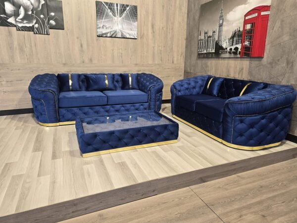 Casa Padrino Luxury Chesterfield Velvet Sofa Set - Image 2