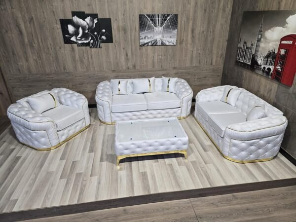Casa Padrino Luxury Chesterfield Velvet Sofa Set - Image 4