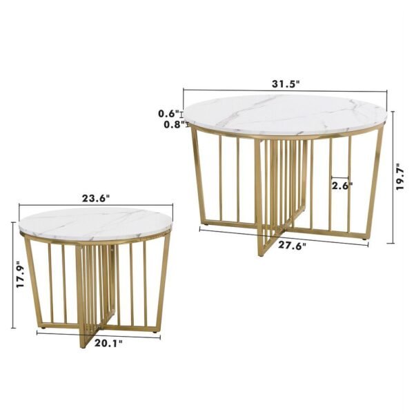 CREDENCE NESTING CERAMIC COFFEE TABLE - Image 4